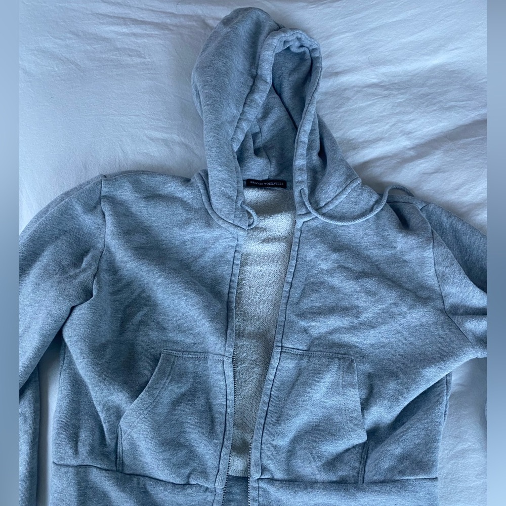 Cropped brandy zip up